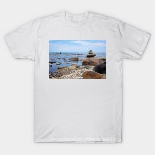 Rock Cairn, Lake Huron, Presque Isle, Michigan T-Shirt